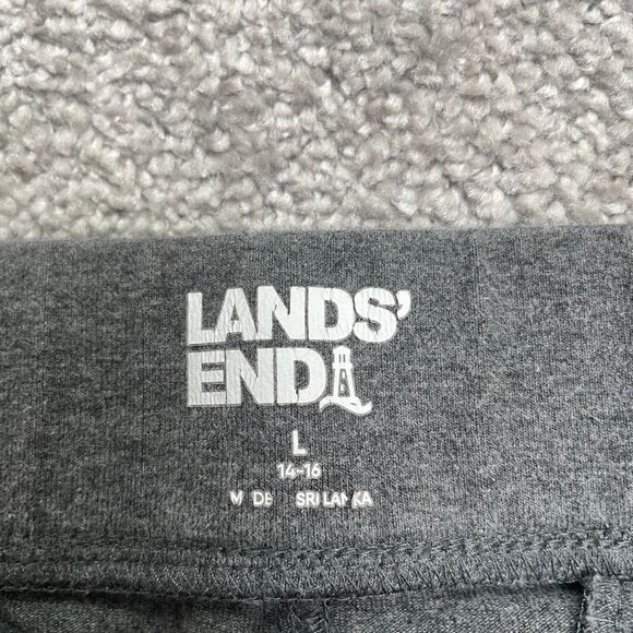 Lands' End Starfish Pull on Stretch Ankle Pants Womens Large Gray Straight 36x27 - Picture 3 of 15